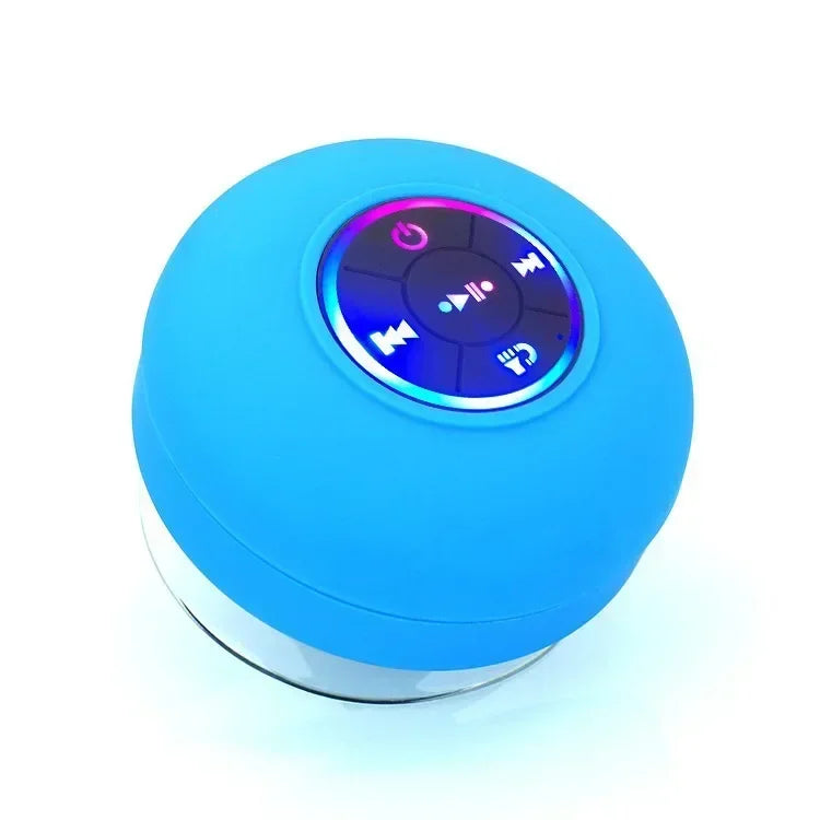 Mini enceinte Bluetooth avec lumières LED et super aspiration | Étanchéité IPX4 pour salle de bain/extérieur | Enceinte murale portable