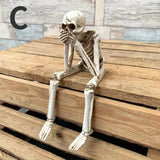 New Human Skeleton Simulation Halloween Decoration Graduation Season Decorations Goth Family Scary Cabin Halloween Decor