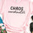 Women T Shirt Chaos Coordinator Letters Print Tshirt Women Short Sleeve O Neck Loose T-shirt Ladies Causal Tee Shirt Tops - Lootquake