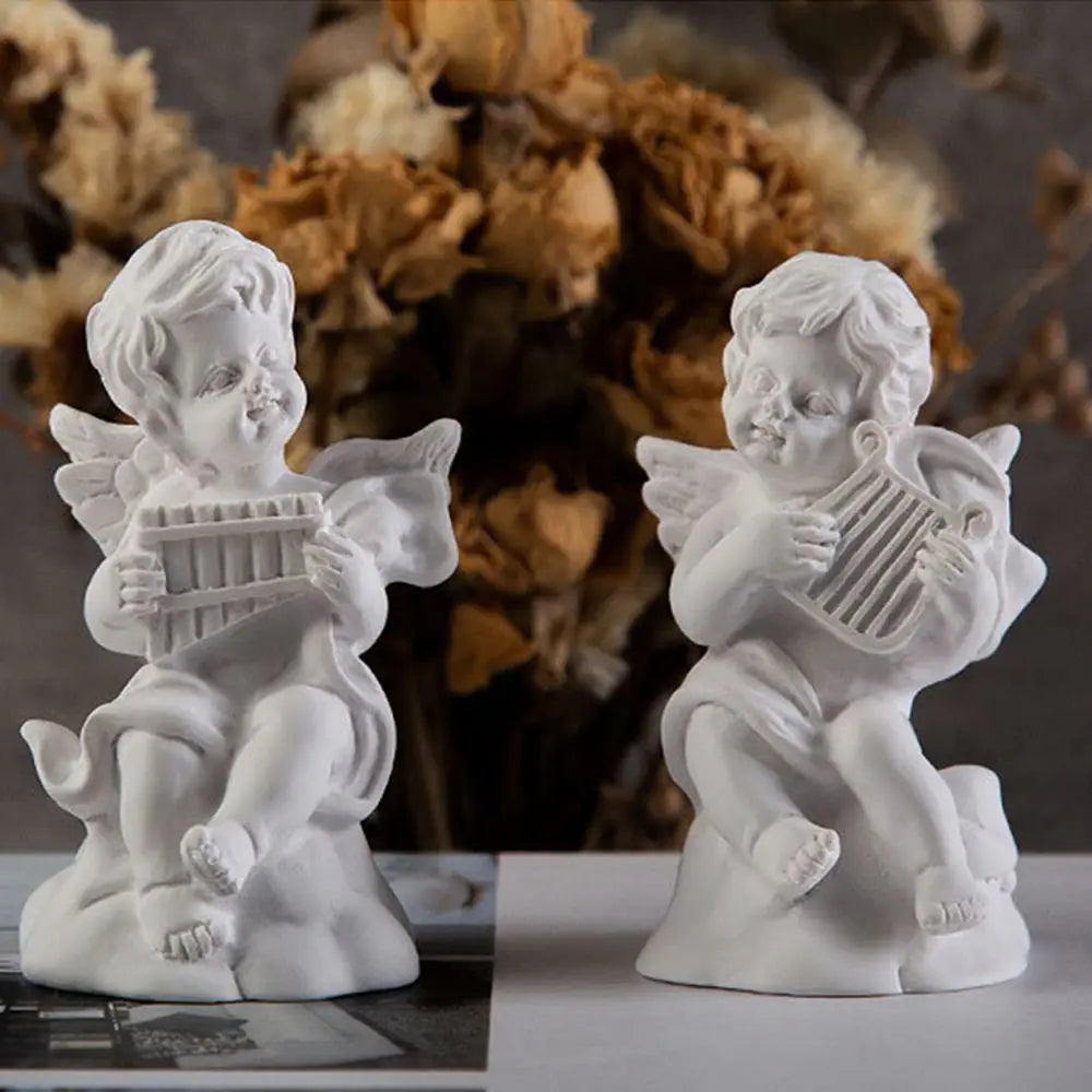 Crafts Desktop Ornament Drawing Practice Greek Mythology Statue Mini Cupid Figurines Plaster Sculpture Angel Gypsum Portraits
