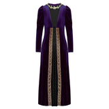 Girls Velvet Medieval Princess Dress Long Sleeve Renaissance Retro Robe Ancient Roman Long Dress for Halloween Carnival Party - Lootquake