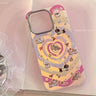 Korean Gilding Laser Colorful Love Heart Cartoon Puppy Phone Case For iPhone