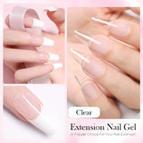 BORN PRETTY 60/30 ml Gel de extensión de uñas de gelatina dura Esmalte de uñas de gel Uñas francesas Nude Rosa Blanco Transparente Suministros de uñas Gel para extensión