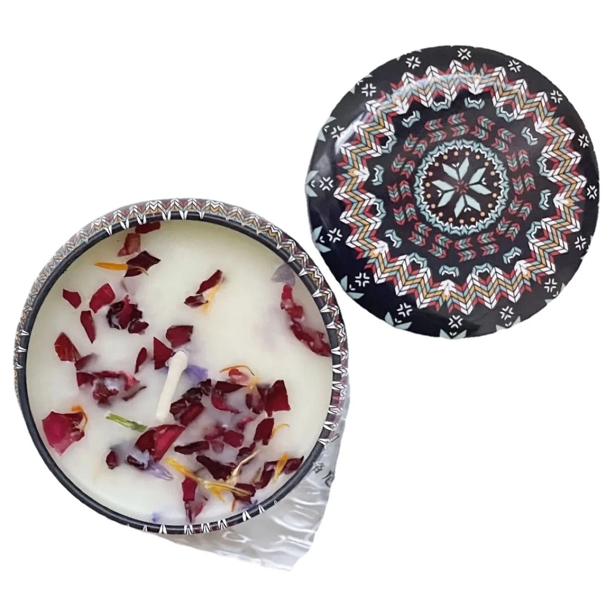 Soybean wax dried flower scented candle? Wedding companion gift birthday gift floral fragrance incense candle
