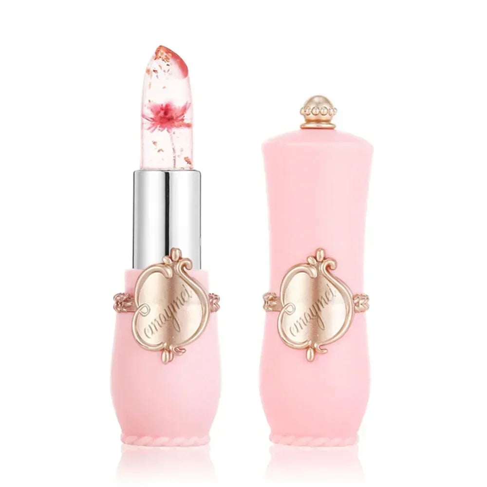 Dried Flower Jelly Lip Balm Lipstick Transparent Waterproof Crystal Lip Oil Hydrating Lip Gloss Plumper Clear Lip Plumper Makeup