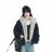 Winter New Plush Jacket American Retro Mao Collar Hooded Jackets Women Street Hip hop Gothic Harajuku Casual Cotton-Padded Coat - Lootquake