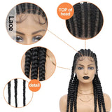 36" Cornrow Braided Wig | Full Lace Frontal | With Baby Hair | For Black Women