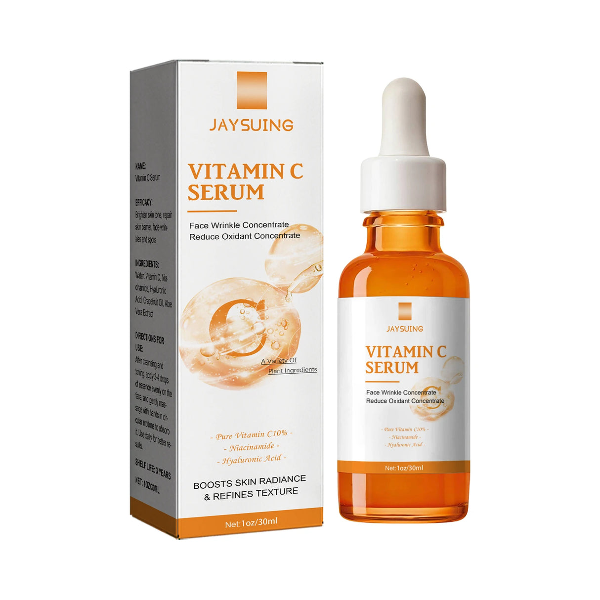 Vitamin C Essence Deep Moisturizing Skin Antioxidant Improve Dullness Reduce Melanin Deposition Even Skin Tone Brightening Serum