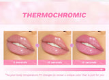 Pearlescent Pink Glitter Lip Oil Lustrous Color Changing Lip Gloss Moisturizing Makeup Lip Balm Mirror Glass Lip Glaze Cosmetics