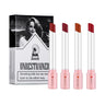 Juego de 4 labiales de cigarrillos, brillo labial mate de larga duración, resistente al agua, tubo de lápiz labial color piel, maquillaje cosmético.