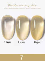 1-30pcs PSK Nude Pink Color Nail Art Ice Transparent Bare Color Nail Enamel 2025 New Net Red Popular White Gel Nail Polish
