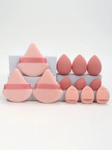 12 Piece All Purpose Makeup Sponge Set with Loose Powder Puffs Mini Air Cushion Puffs Beauty Eggs and Mini Beauty Sponges