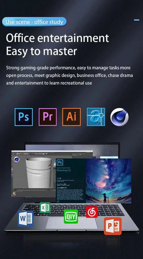 2024 New Ultraslim Dedicated Gaming Laptop 15.6 Inch Intel Core i7-1260+MX550 4Gvideo  NVIDIA   RAM Fingerprint office Notebook - Lootquake