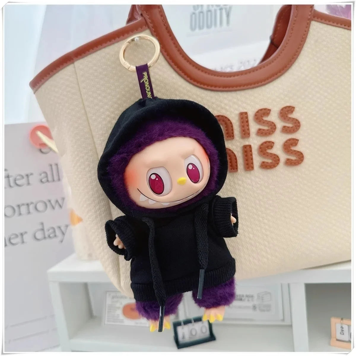 Vêtements de poupée Labubu, ensemble sweat à capuche et pantalon tendance, accessoires pour poupées Labubu Idol V1 V2, peluche universelle de 15/17 cm