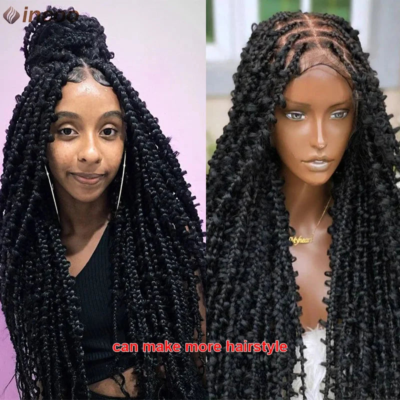 36" Butterfly Locs Crochet Wig | Full Lace Front | Knotless Braids | Baby Hair | Synthetic