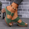 Women Summer Lightweight Hollow Sandals High Heels New Dress Chunky Open Toe Slippers Female 2024 Casual Slingback Slides Shoes - Lootquake