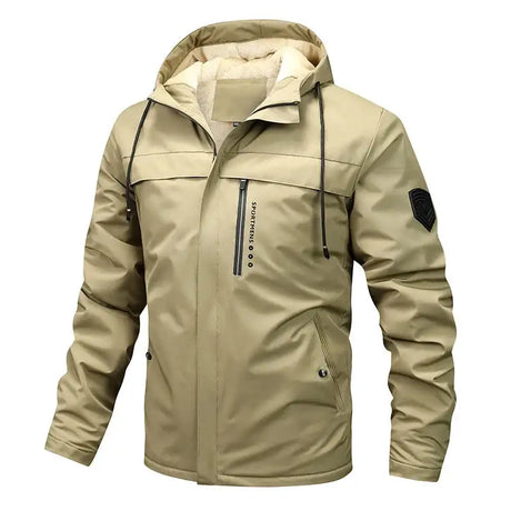 Winter Men's Warm Padded Jackets Fashion Men Fleece Lined Thermal Hooded Coats Men Mountain Ski Windbreaker Jackets Clothing - Lootquake