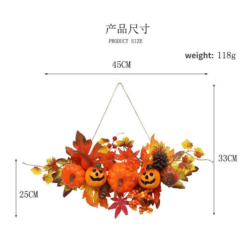 Decoración de Halloween, hoja de arce, calabaza, colgante decorativo, festival de la cosecha, accesorios para colgar en la pared, decoración de otoño