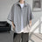 M-5XL Plus Size Mens Casual Shirt Lapel Neck Summer Streetwear Plain Color Tops Men Soft Half Sleeve Holiday Shirts Big XXXXXL - Lootquake