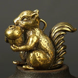 Statue Ornament Solid Brass Miniature Figurines Handmade Craft Living Room Office Home Decor Accessory Buddha Statue Pendant