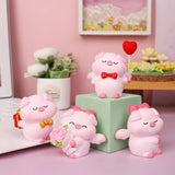 Crafts Resin Couple Piggy Ornament Cute Cartoon Pig Statue Creative Lovely Animal Sculpture Office