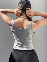 Camisole Tank Soft Cotton Top Women Summer Outfits Tight And Sexy Tank Top Knitted Bottom Shirt And Sleeveless Top For Outerwear - Lootquake