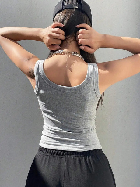 Camisole Tank Soft Cotton Top Women Summer Outfits Tight And Sexy Tank Top Knitted Bottom Shirt And Sleeveless Top For Outerwear - Lootquake