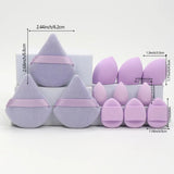 12 Piece All Purpose Makeup Sponge Set with Loose Powder Puffs Mini Air Cushion Puffs Beauty Eggs and Mini Beauty Sponges