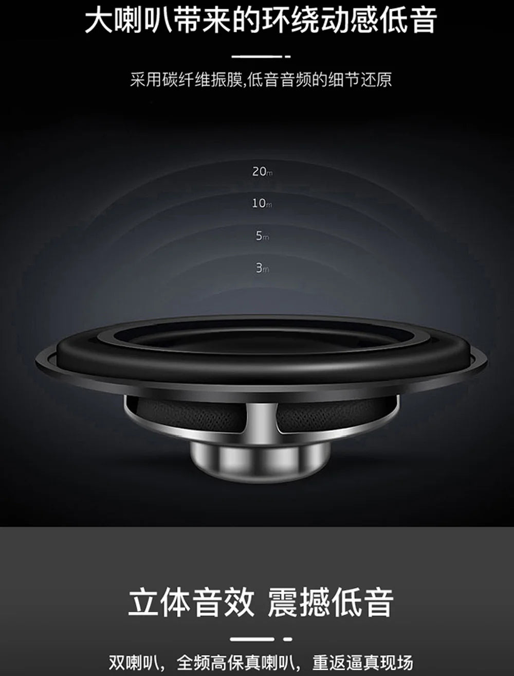 Altavoz Bluetooth portátil, altavoz estéreo USB multimedia, mini reproductor de música con sonido envolvente y graves para PC, portátiles, portátiles y móviles.