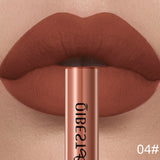 QIBEST Rouge à lèvres liquide mat Waterproof longue tenue Velours Gloss à lèvres Tube de teinte Pigment Nude mat Rouge à lèvres Maquillage des lèvres