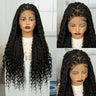 32" Boho Knotless Braids Wig | Natural Curly Ends | Full Lace | Baby Hair
