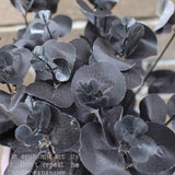 Fleurs artificielles d'eucalyptus noir de 34 cm pour décoration de chambre, de bureau, de maison