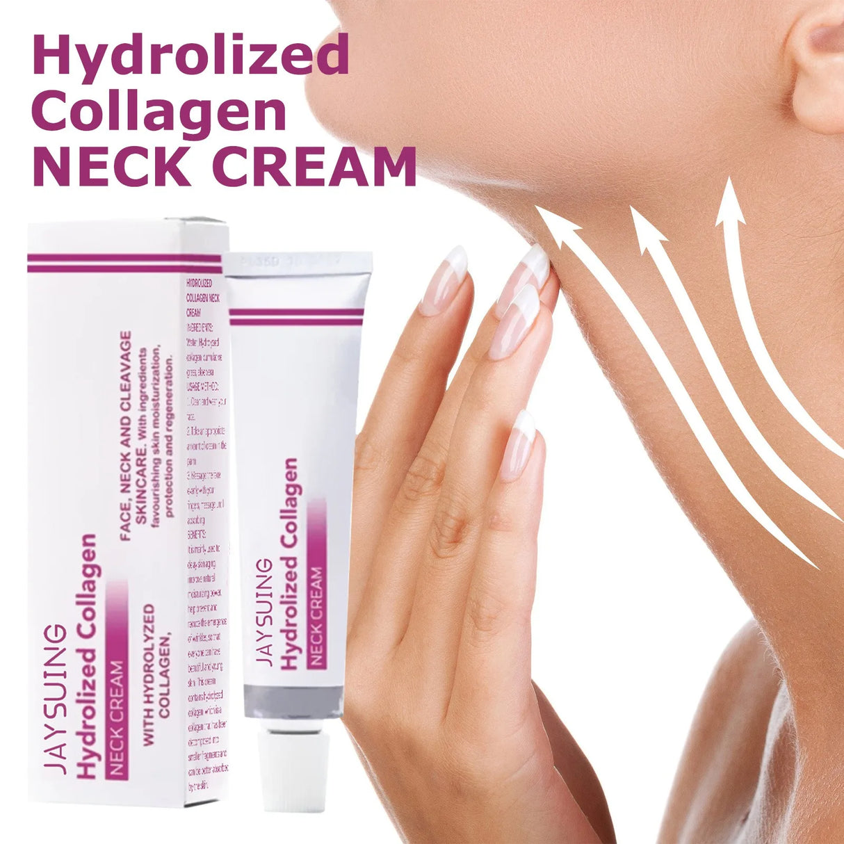 40g Hydrolyzed Collagen Neck Cream - Face Lifting & Firming, Lightens Neck Lines & Dark Spots, Rejuvenating Moisturizer
