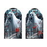Halloween Ghost Hologram Mirror Spooky Haunted Wall Decoration Novelty White Ghost Illusion Mirror Scary Party Prop Home Decor