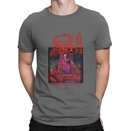 Funny Death Scream Bloody Gore T-Shirt Men Round Neck 100% Cotton T Shirts Sabbath Short Sleeve Tee Shirt Gift Tops - Lootquake