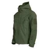 2024 New Outdoor Jackets Men Shark Skin Soft Shell Tactical Waterproof Windbreaker Jacket Mens Hooded Bomber Coats Hiking - Lootquake