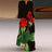 Women Autumn Winter Long Dress Elegant Party Casual V Neck Long Sleeve Vestids Style Loose Stripe Printing Vintage Maxi Dresses - Lootquake