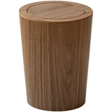 Wooden Style Minimalist Wooden Trash Bin Creative Home Homestay Hotel Living Room Bedroom with Lid Flip Paper Basket