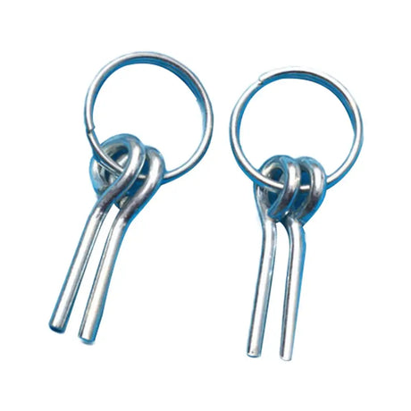 2Pcs Awning Tent Poles Nail Rings with 3.2CM Double Needle Metal Pins for Outdoor Camping Hiking Fishing Travel Tent Accessories - Lootquake