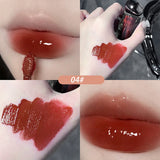 Rouge à lèvres liquide violet foncé, léger, longue tenue, transparent, hydratant, effet miroir, rose pêche, antiadhésif