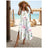 Elegant Dresses For Women Holiday V-Neck Long Dress 3d Vintage Flowers Print Short Sleeve Slit Skirt Summer New Beach Dresses - Lootquake