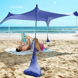 Blue Shade Family Beach Awning Ultralight Sunshade Tent for Sea Outdoor Portable Patio Shade Waterproof Camping Sun Shelter - Lootquake