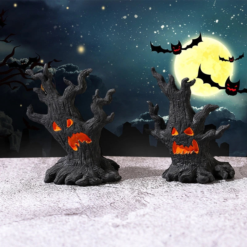 Halloween Micro Landscape Scene Decoration Accessories Tree Demon Ghost Pumpkin Skull Party Supplies Home Party Ornament Terror