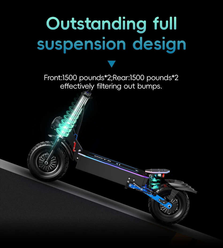 Electric Scooter DUOTTS D99 D88 K8 6000W Dual Motor 60V 40Ah Battery High Power E-Scooter Folding Off-Road Seat Electric Scooter