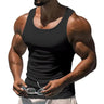 American Vest, Summer Europe And The United States Men Stretch Sports Gym Training, Tight Hurdle Sleeveless Top Solid Color Vest