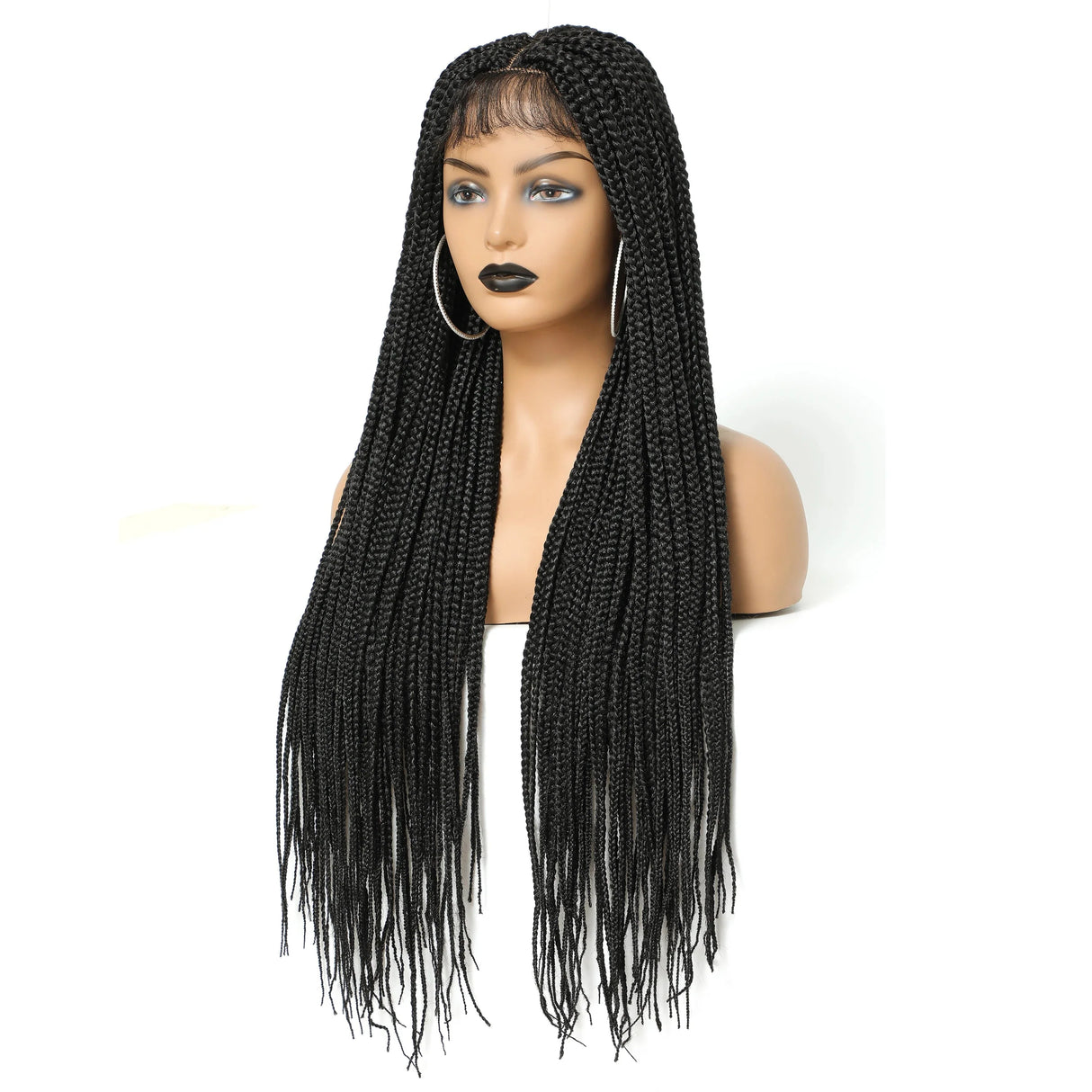 30" Ombre Box Braided Lace Wig | 4x4 | Twist Accents | Baby Hair | Synthetic Cosplay & Daily Wear