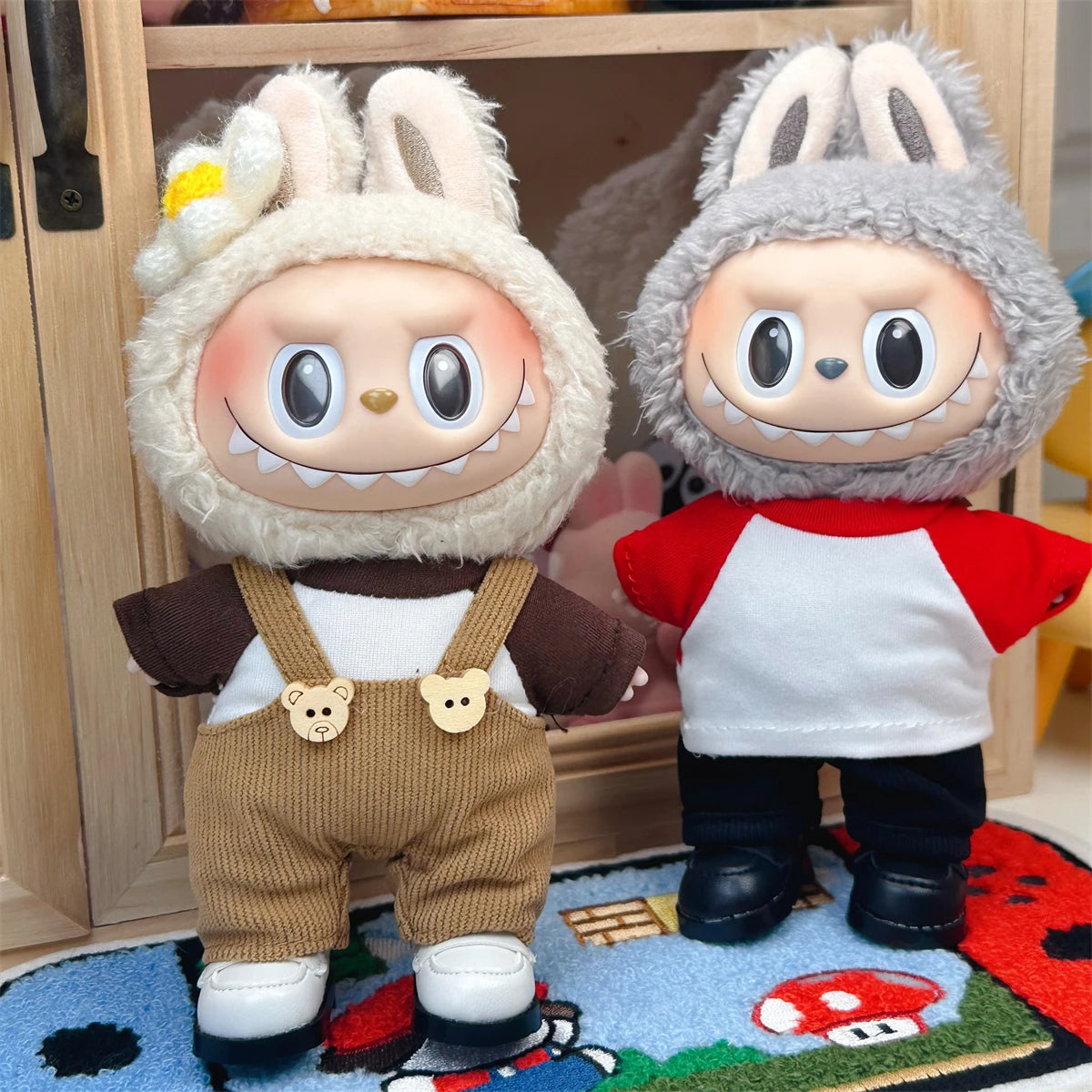Labubu Clothing V1 V2 Labubu Baby Clothes Multi Color Versatile Short Sleeve Top Cute Cartoon Doll Clothes Children'S Gifts Toys