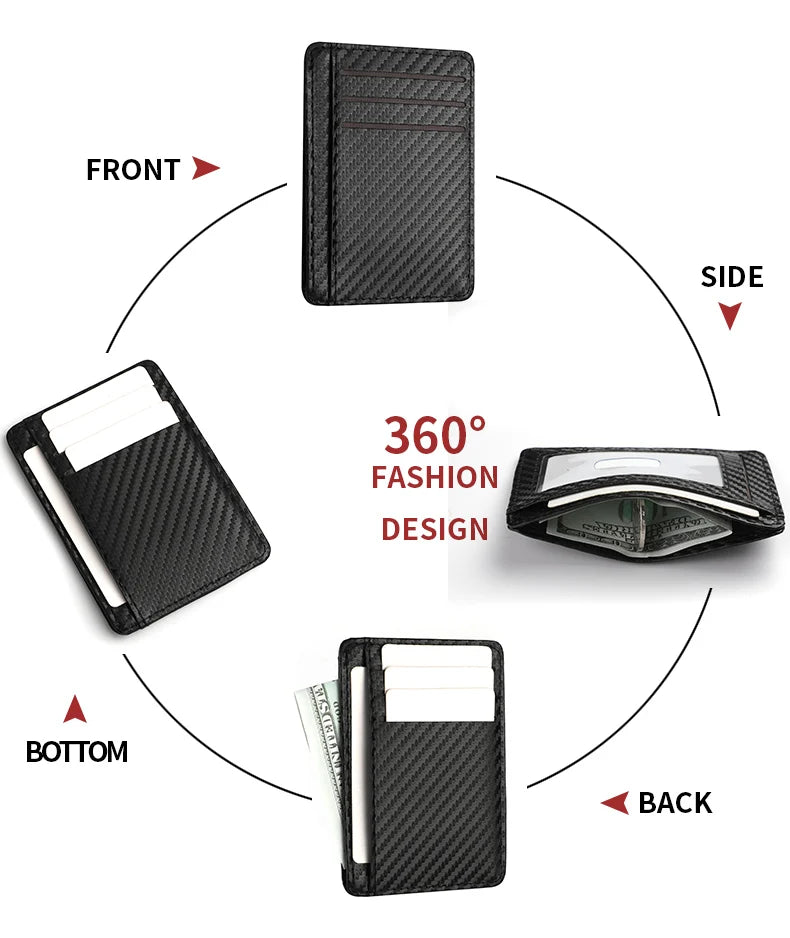 Ultra-thin PU Leather Wallet Credit Card ID Card Holder Male Business ID Card Case for Male And Female Card Holders