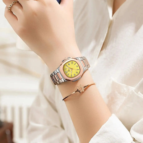 POEDAGAR Luxury Square Watch For Woman Luminous Waterproof Date Ladies Watch Elegant Women's Quartz Watches Simple Female Clock - Lootquake