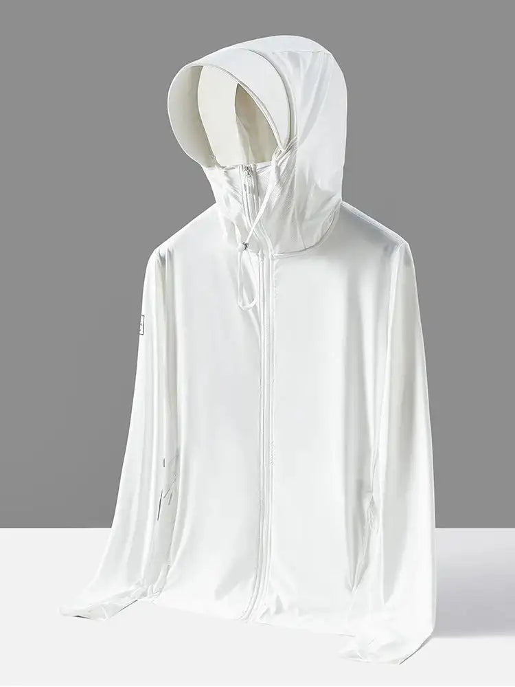 Summer UPF 100+ UV Proof Skin Coats Men Breathable Light Thin Cool Nylon Sun Protection Hooded Windbreaker Casual Jackets 8XL - Lootquake